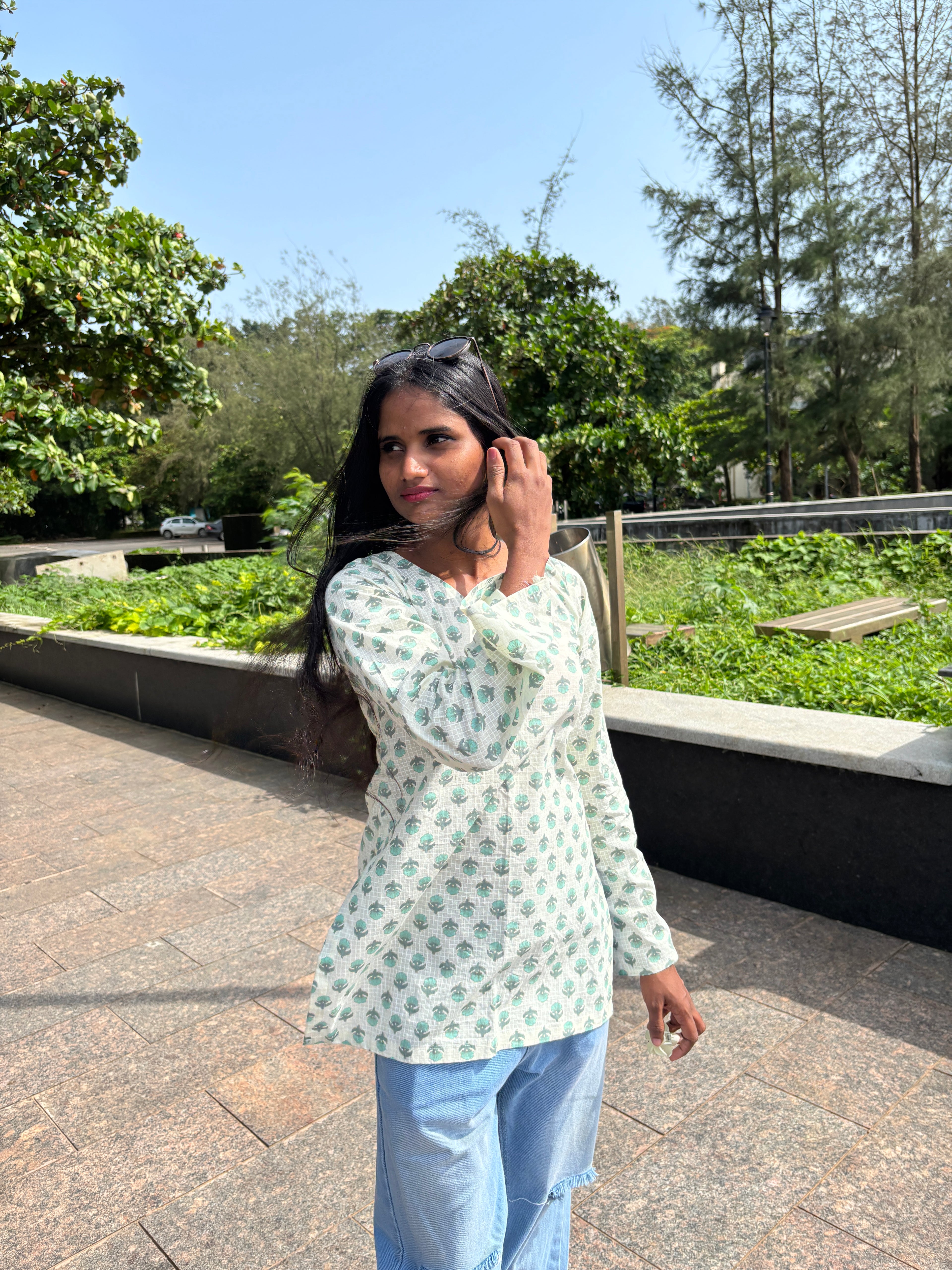 Piku (पिकू)–Elegant Bell Sleeve Kurti