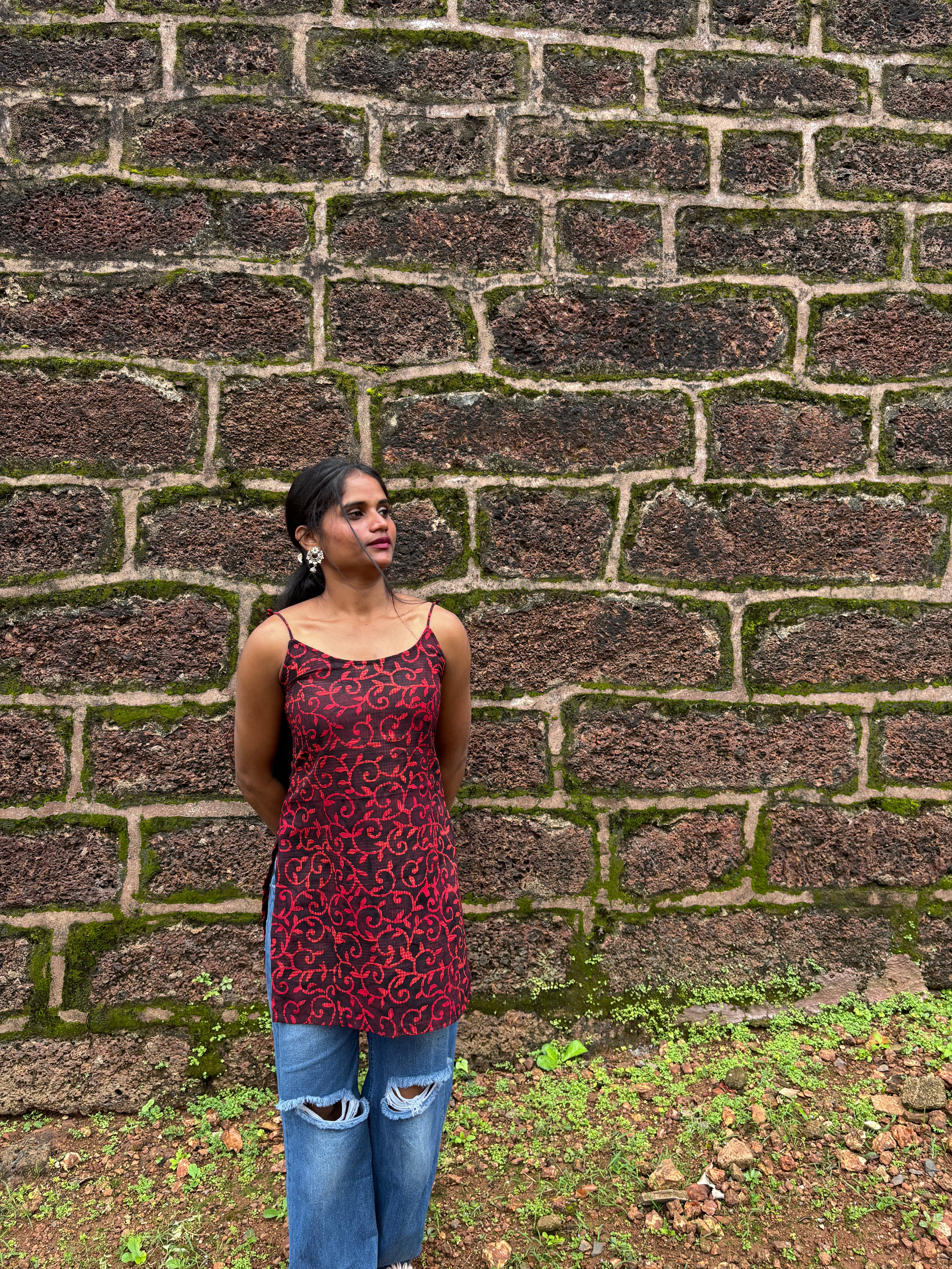 Chameli (चमेली)- U neck strap kurti