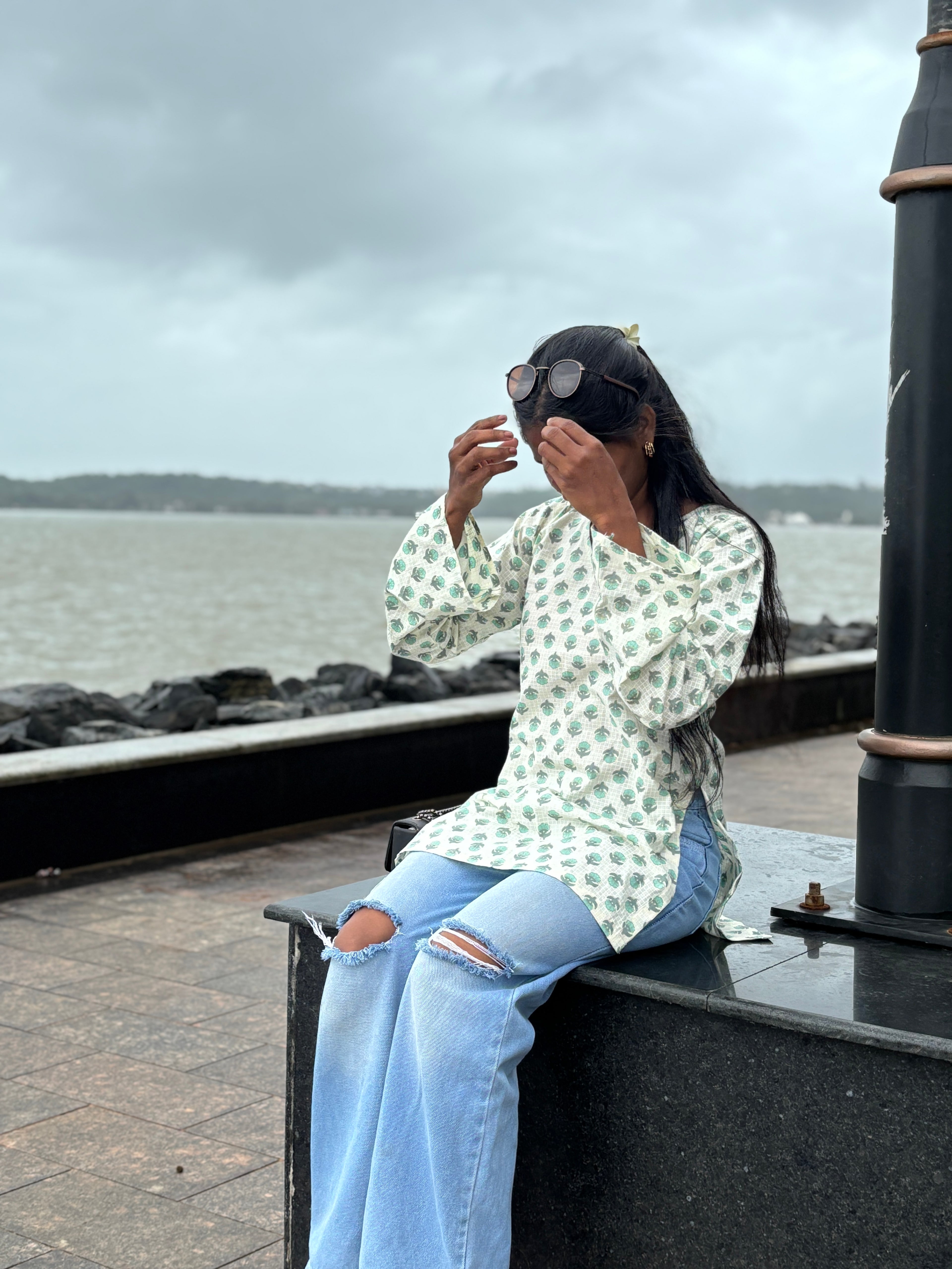 Piku (पिकू)–Elegant Bell Sleeve Kurti